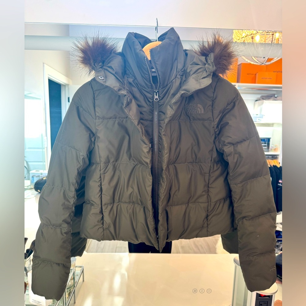 The North Face XS Army Green Cropped Coat